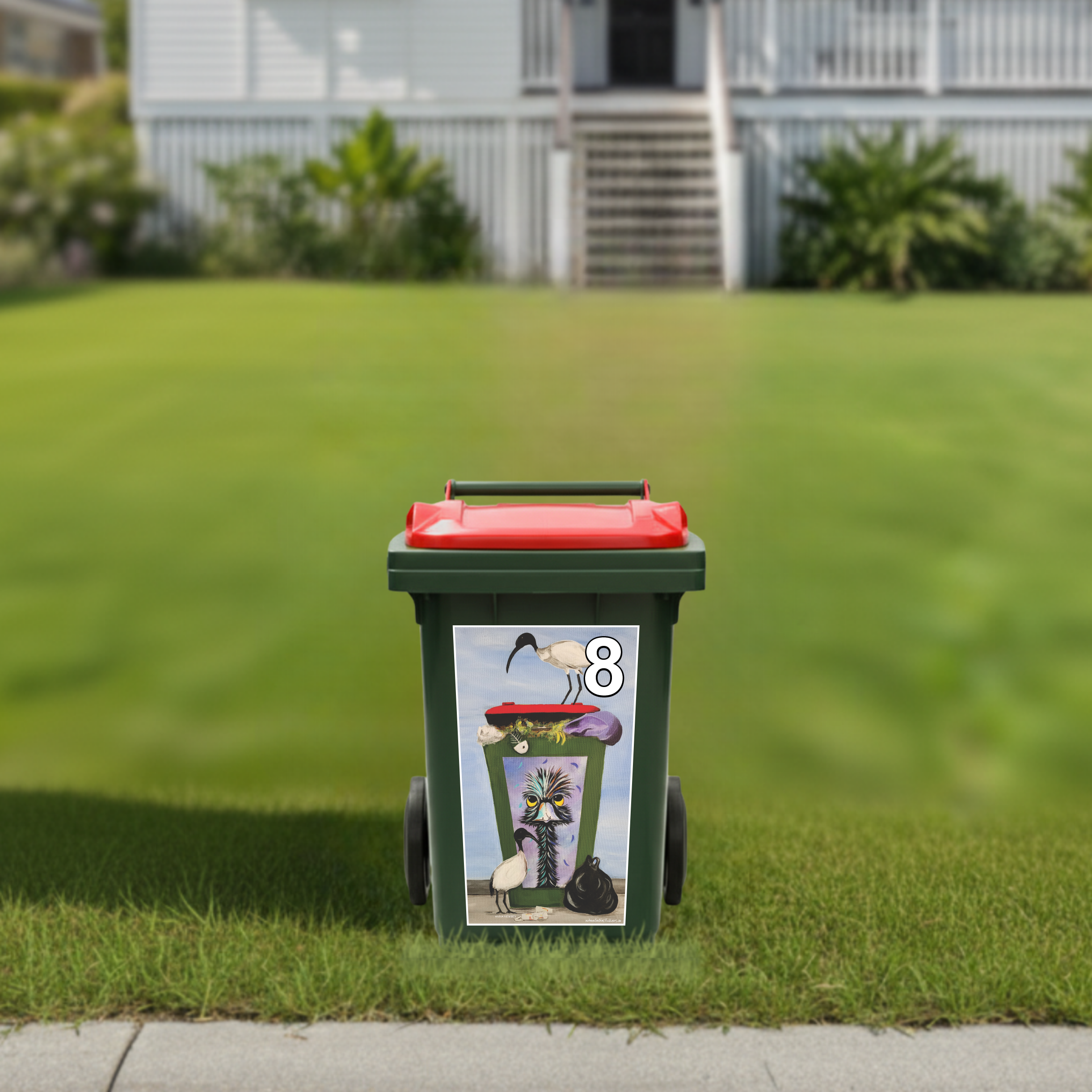 Bin chickens wheelie bin sticker