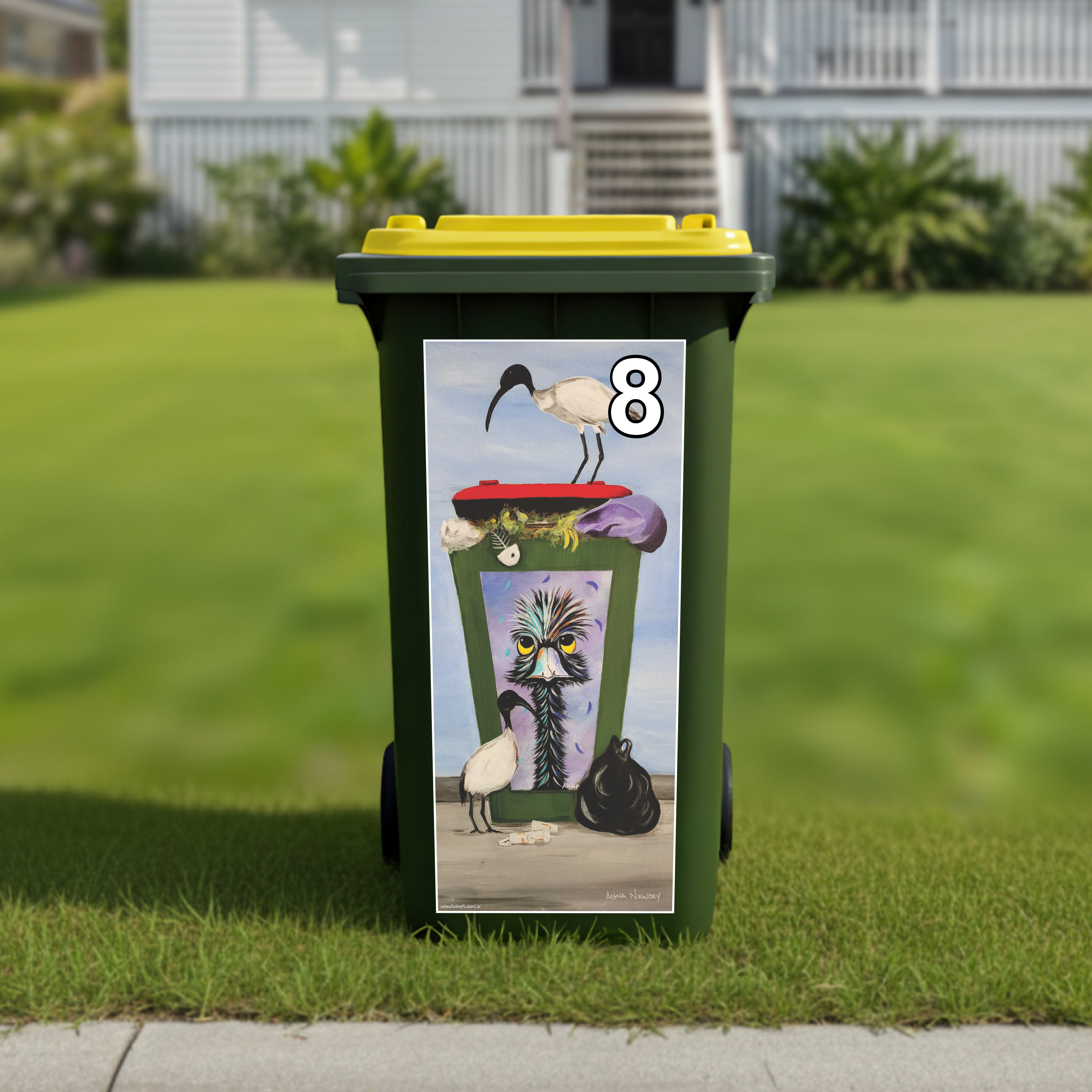 Bin chickens wheelie bin sticker