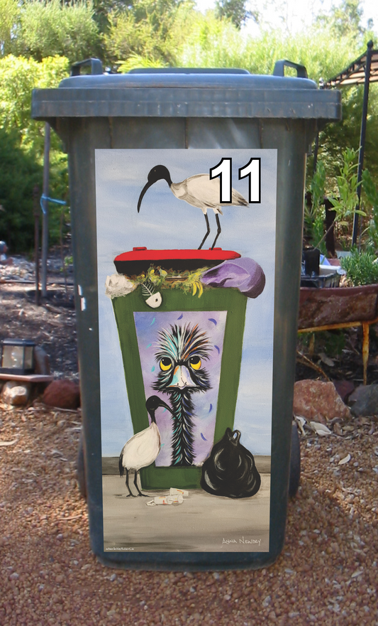 SPECIAL Bin chickens 120 litre wheelie bin sticker