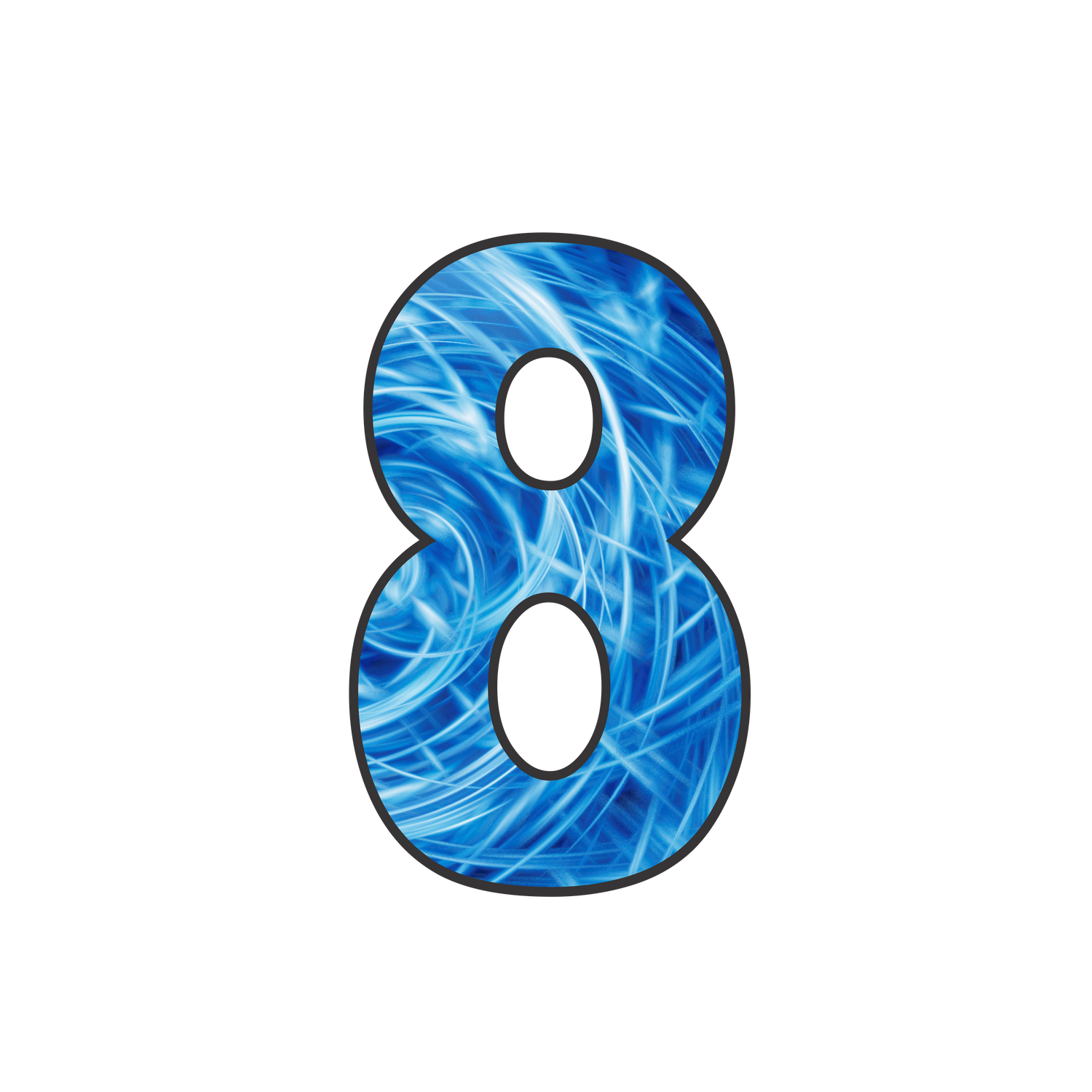 House number stickers for wheelie bins - Checkerplate, Rainbow &amp; Blue Swirl