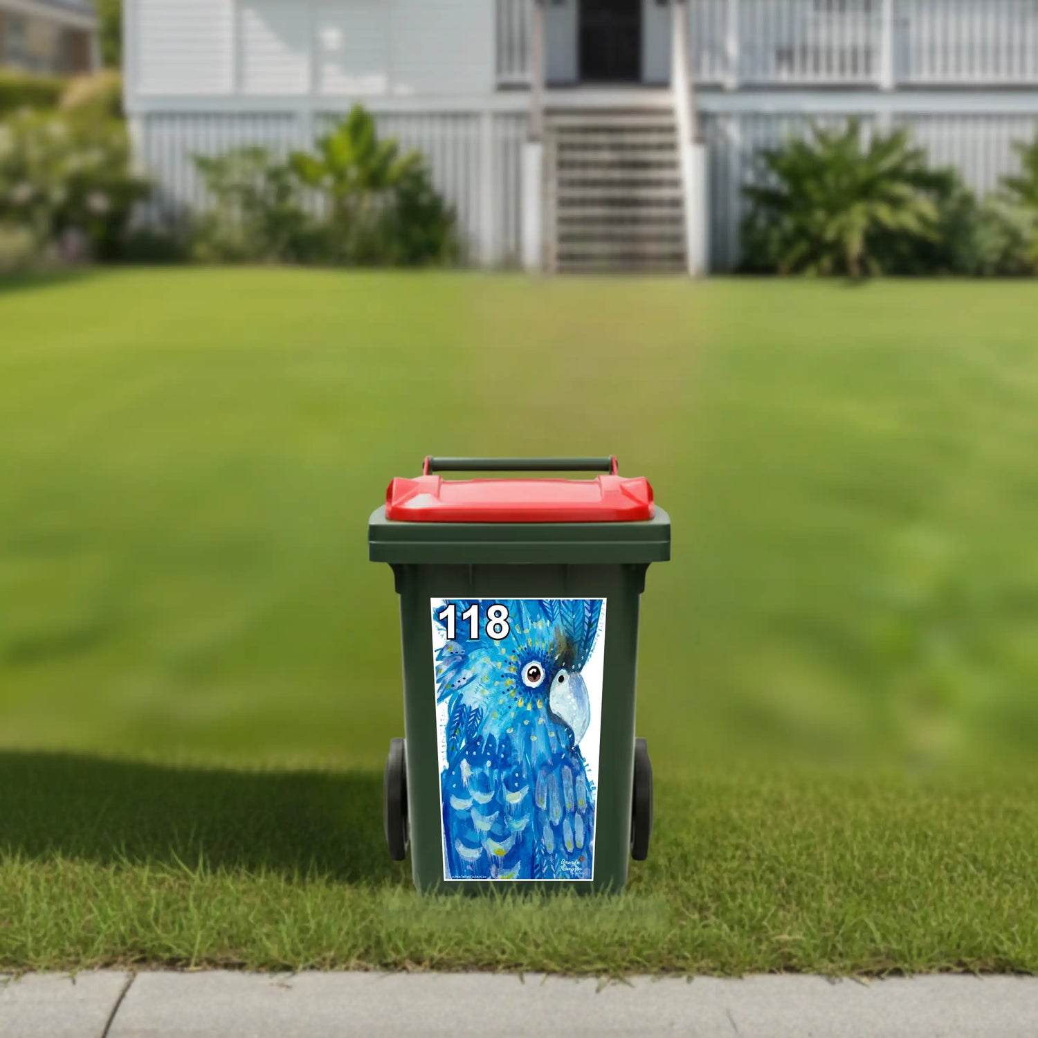 Bluey wheelie bin sticker
