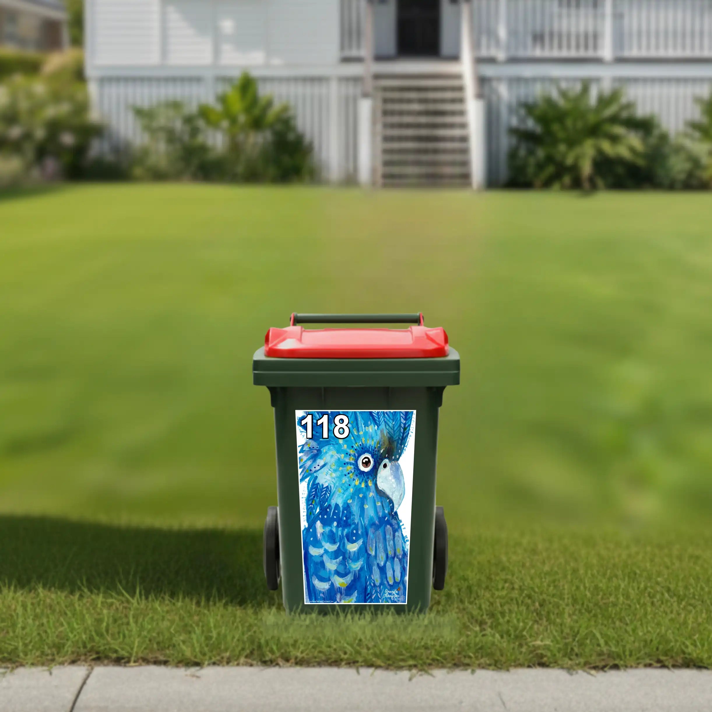 Bluey wheelie bin sticker