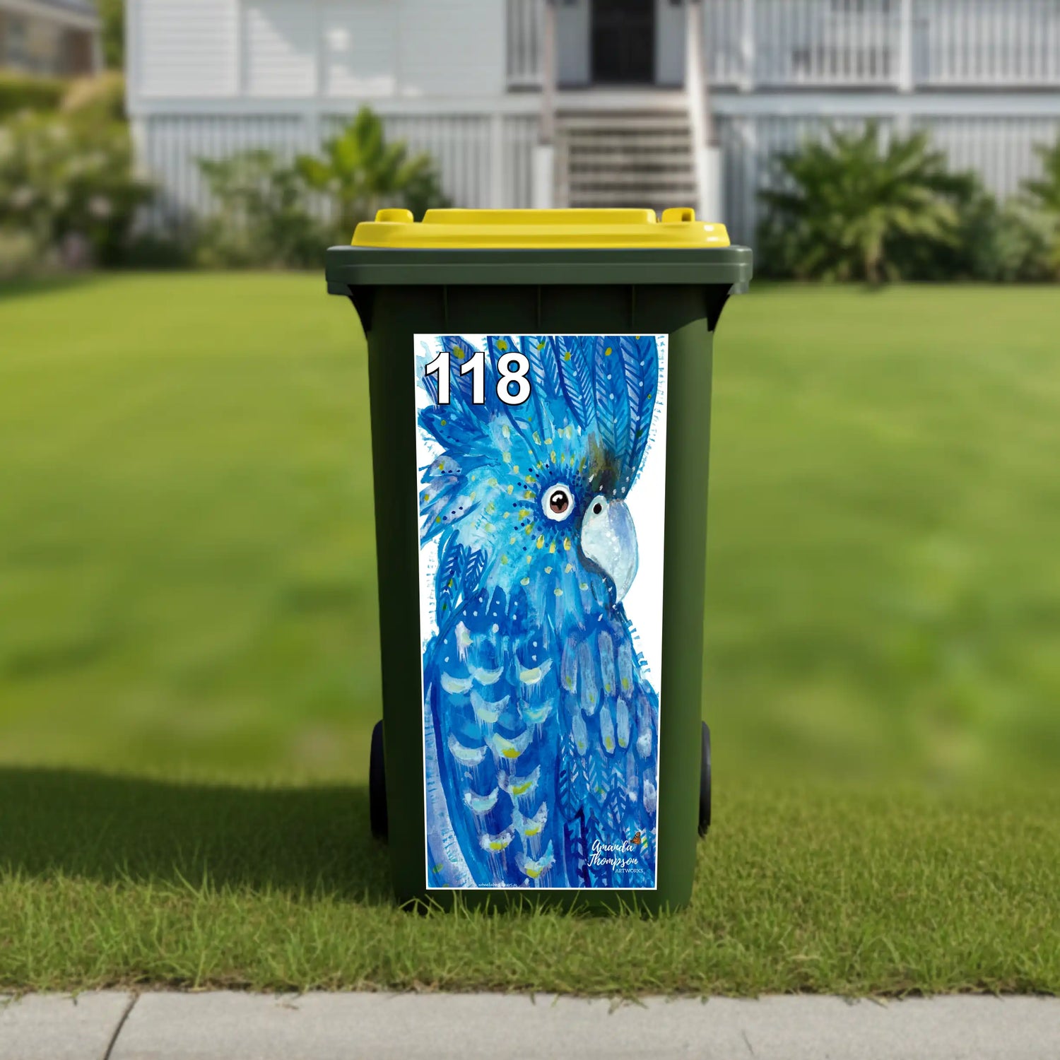 Bluey wheelie bin sticker