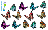 Butterfly stickers for wheelie bins