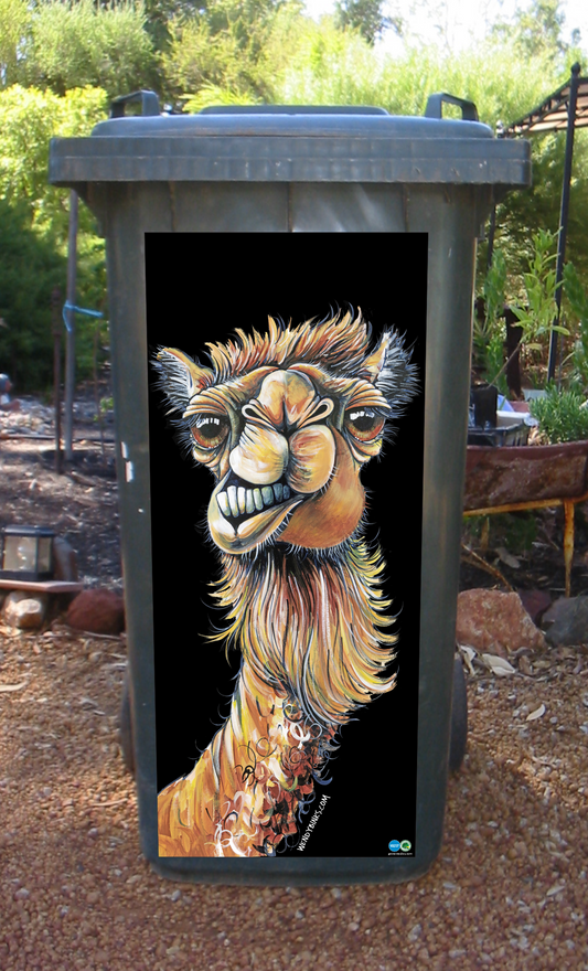 SPECIAL Camel wheelie bin sticker 240 litre