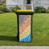 Camping by the water wheelie bin stickers Australia with Aboriginal-inspired artwork