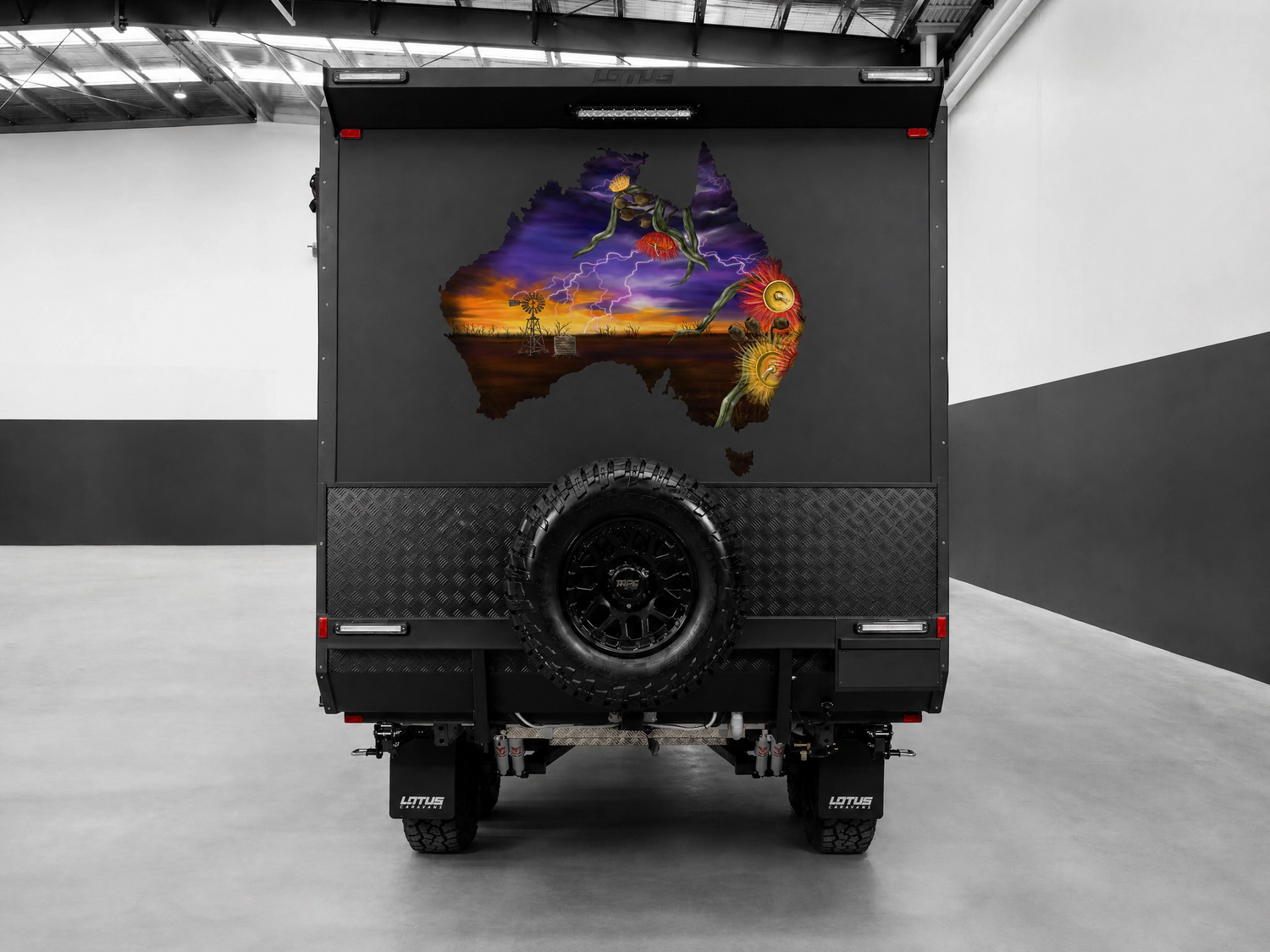Country storm Australia map sticker