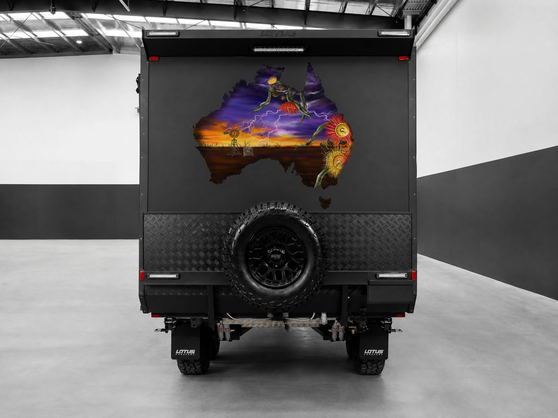 Country storm Australia map sticker