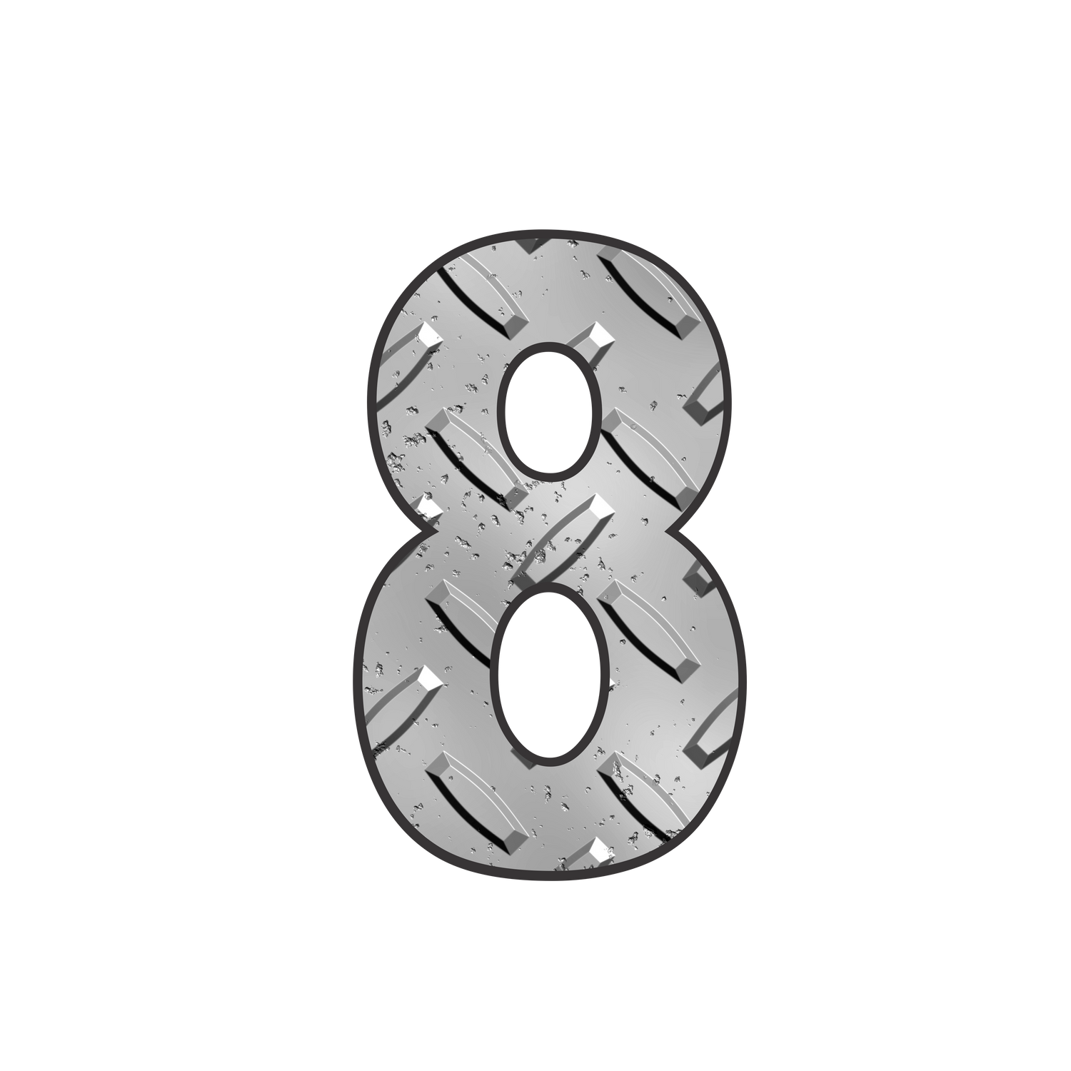 House number stickers for wheelie bins - Checkerplate, Rainbow &amp; Blue Swirl