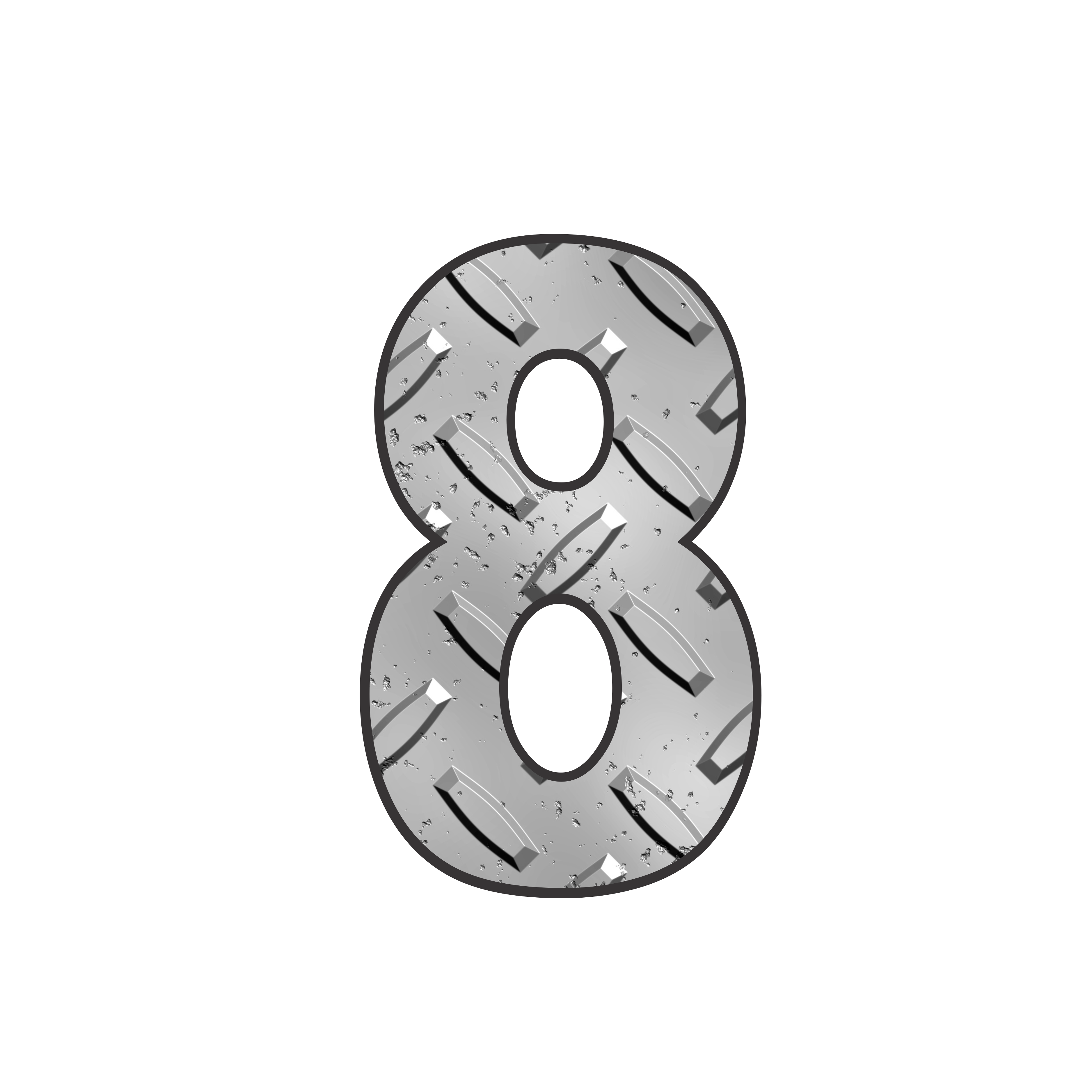 House number stickers for wheelie bins - Checkerplate, Rainbow &amp; Blue Swirl