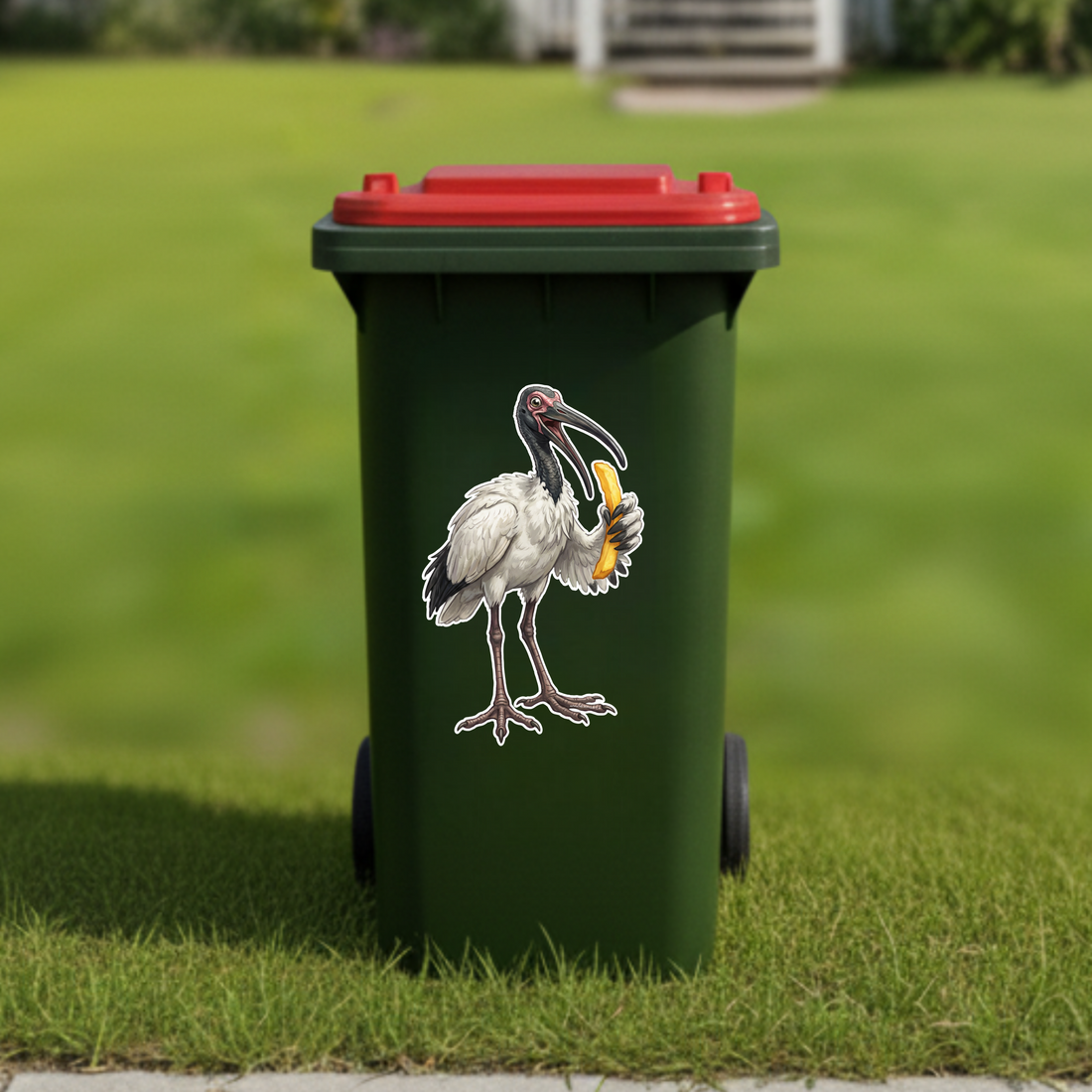 Chippies bin chickens wheelie bin sticker