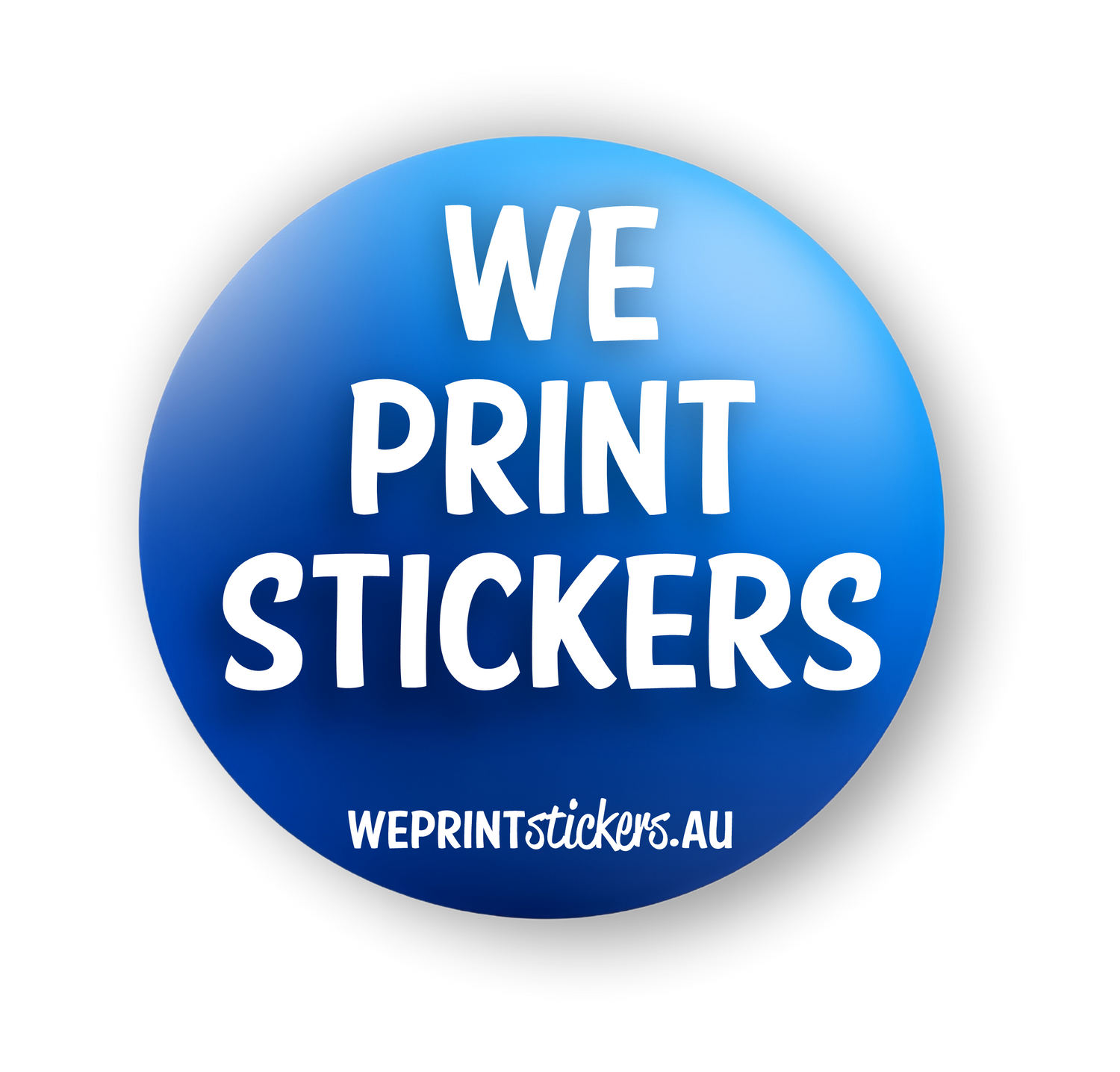 Laminated round stickers