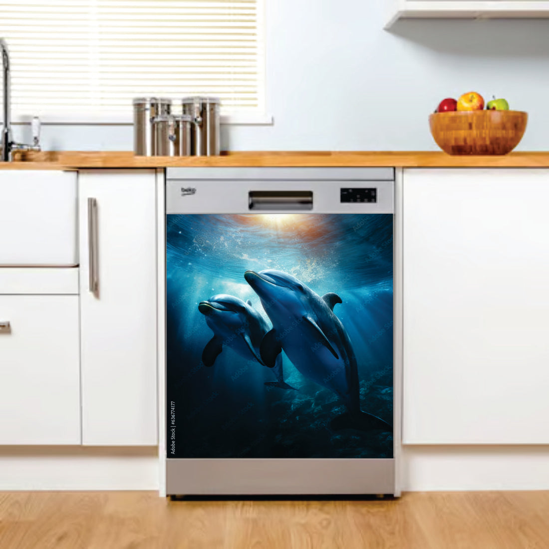 Dolphin dishwasher sticker