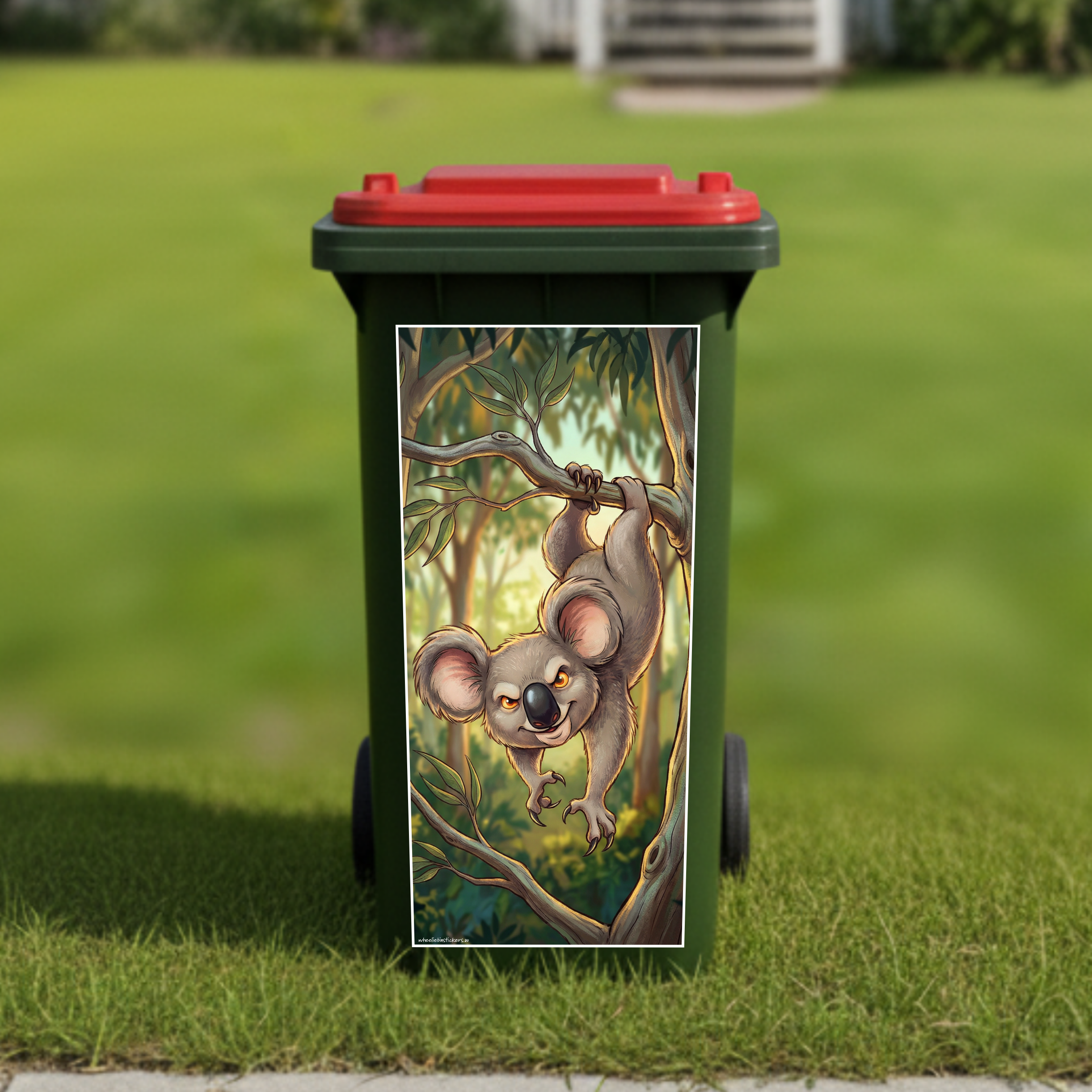 Drop bear wheelie bin sticker