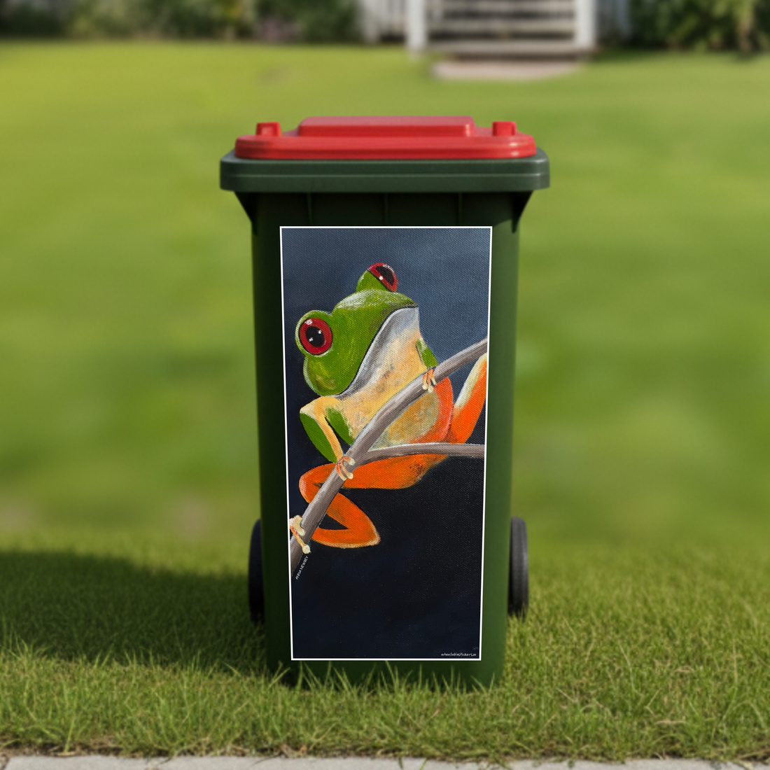 Freddo wheelie bin sticker