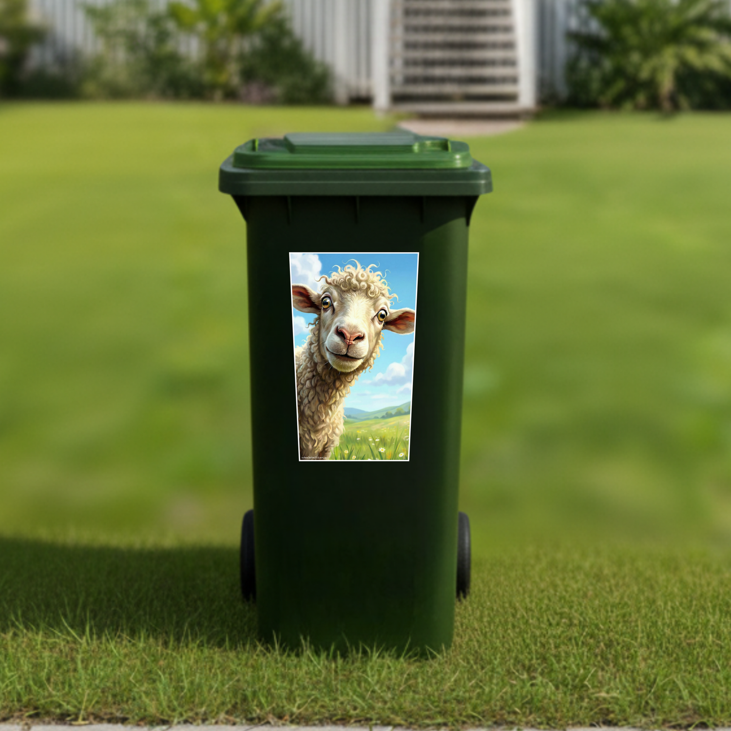 Gday ewe wheelie bin sticker