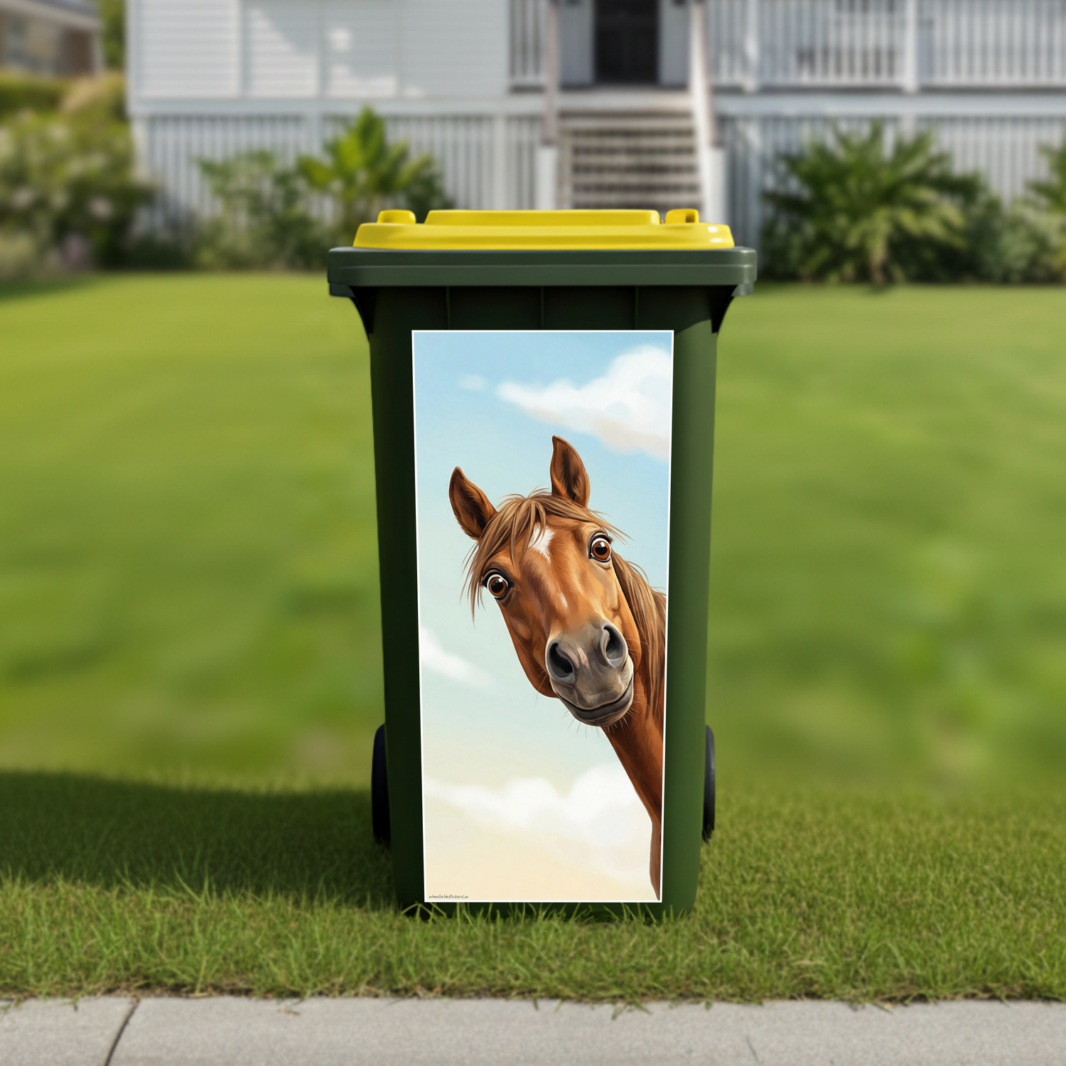 Gday horse wheelie bin sticker