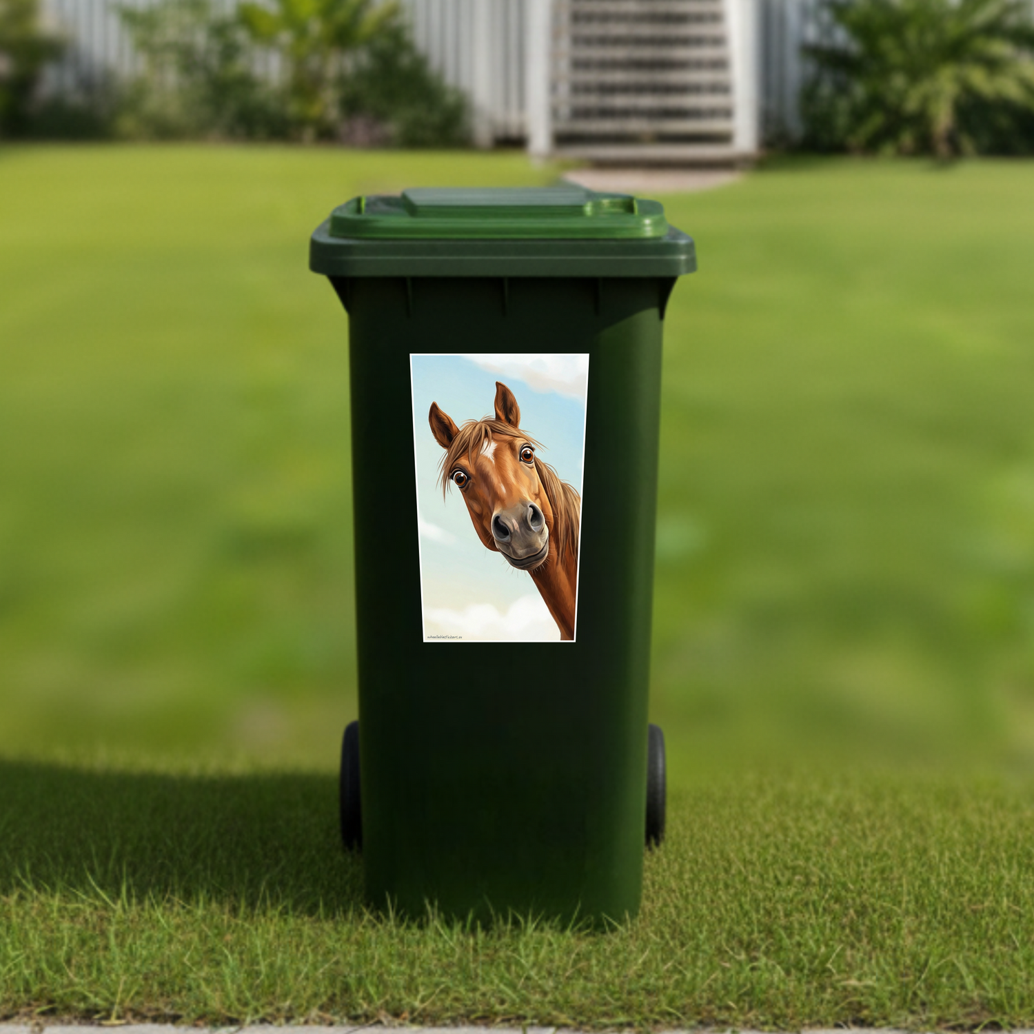 Gday horse wheelie bin sticker
