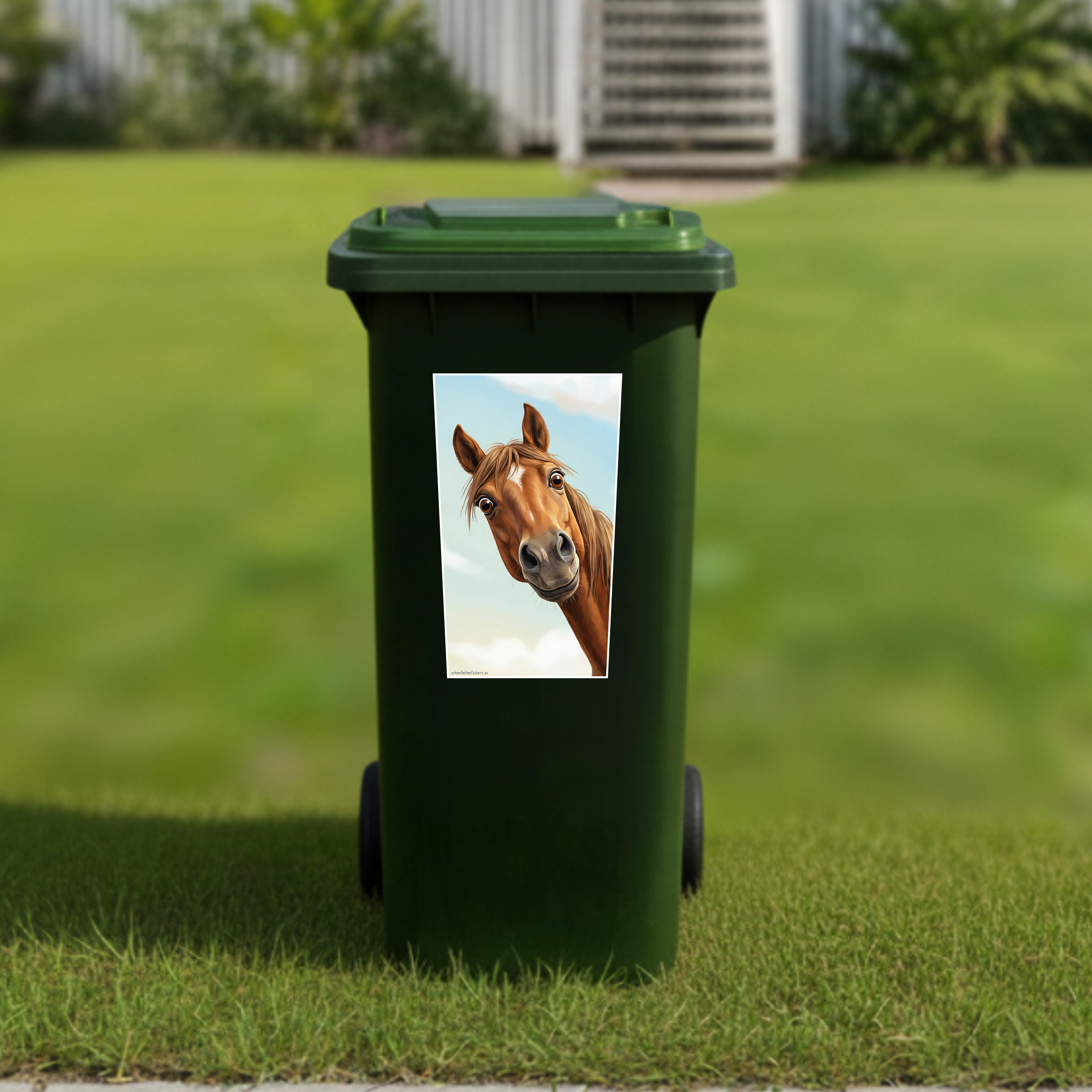 Gday horse wheelie bin sticker