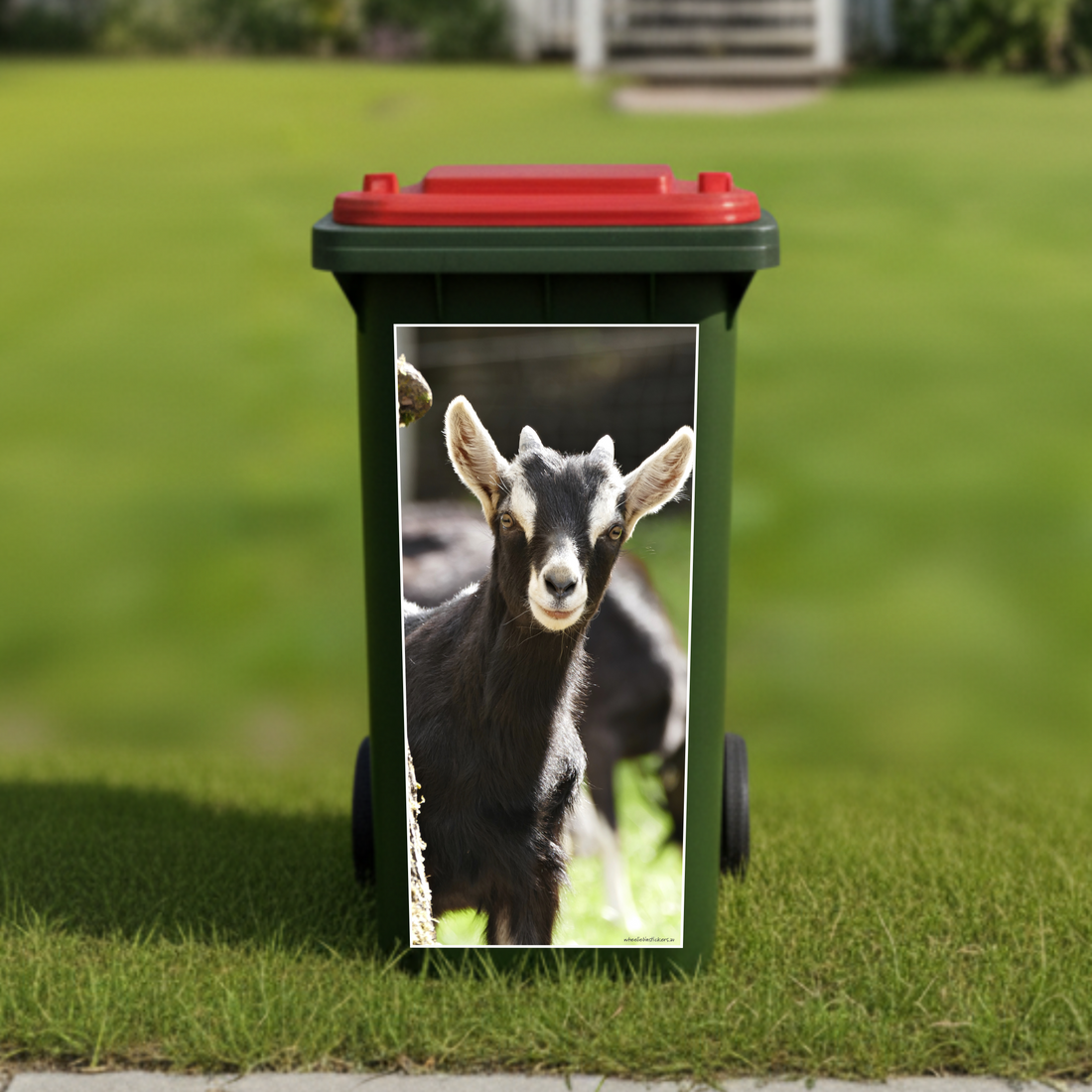 Gday goat wheelie bin sticker