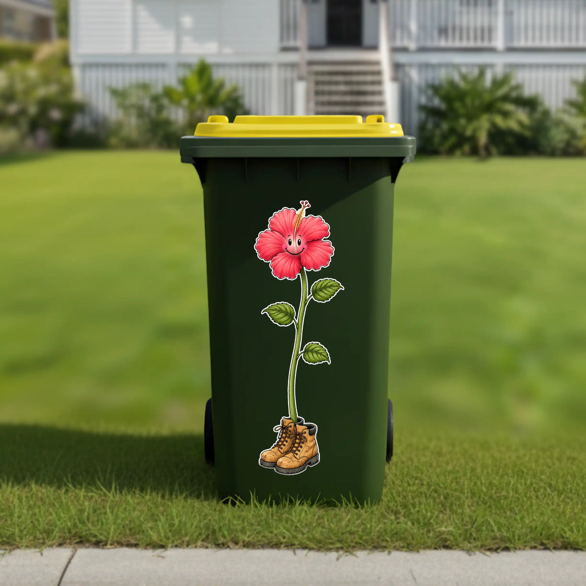 🌻 Cut flowers wheelie bin sticker bundle pack