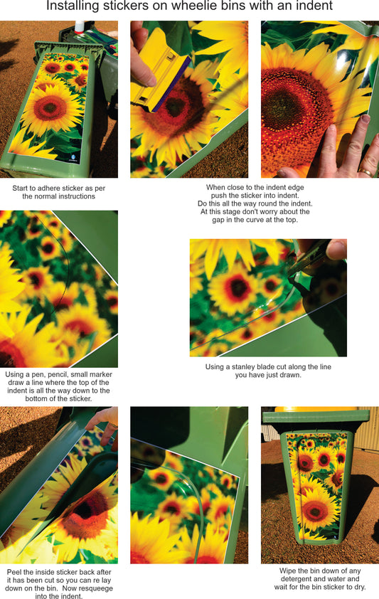 Indented wheelie bin installation instructions