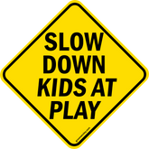Slow down kids at play stickers