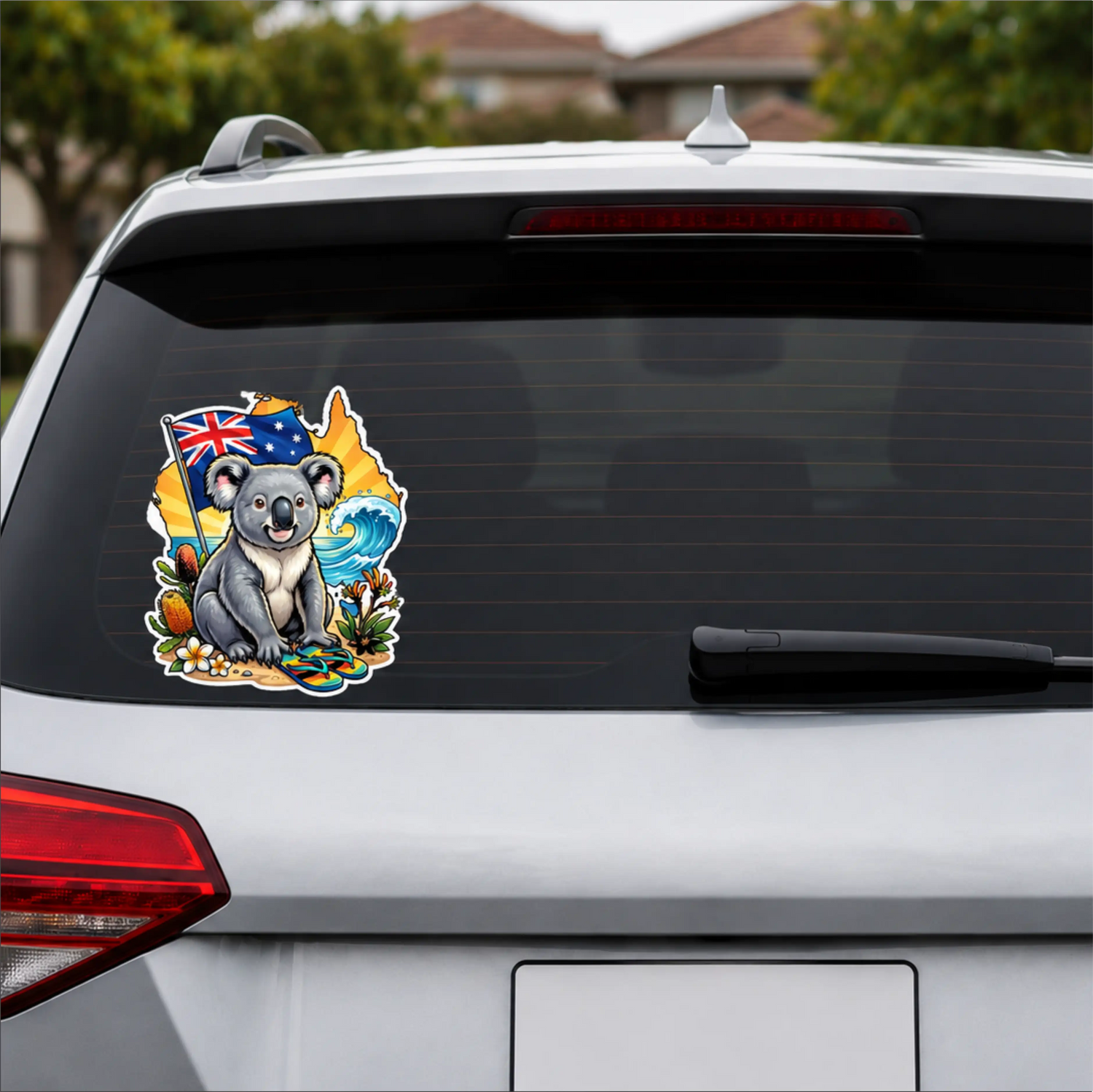 Koala with aussie flag sticker