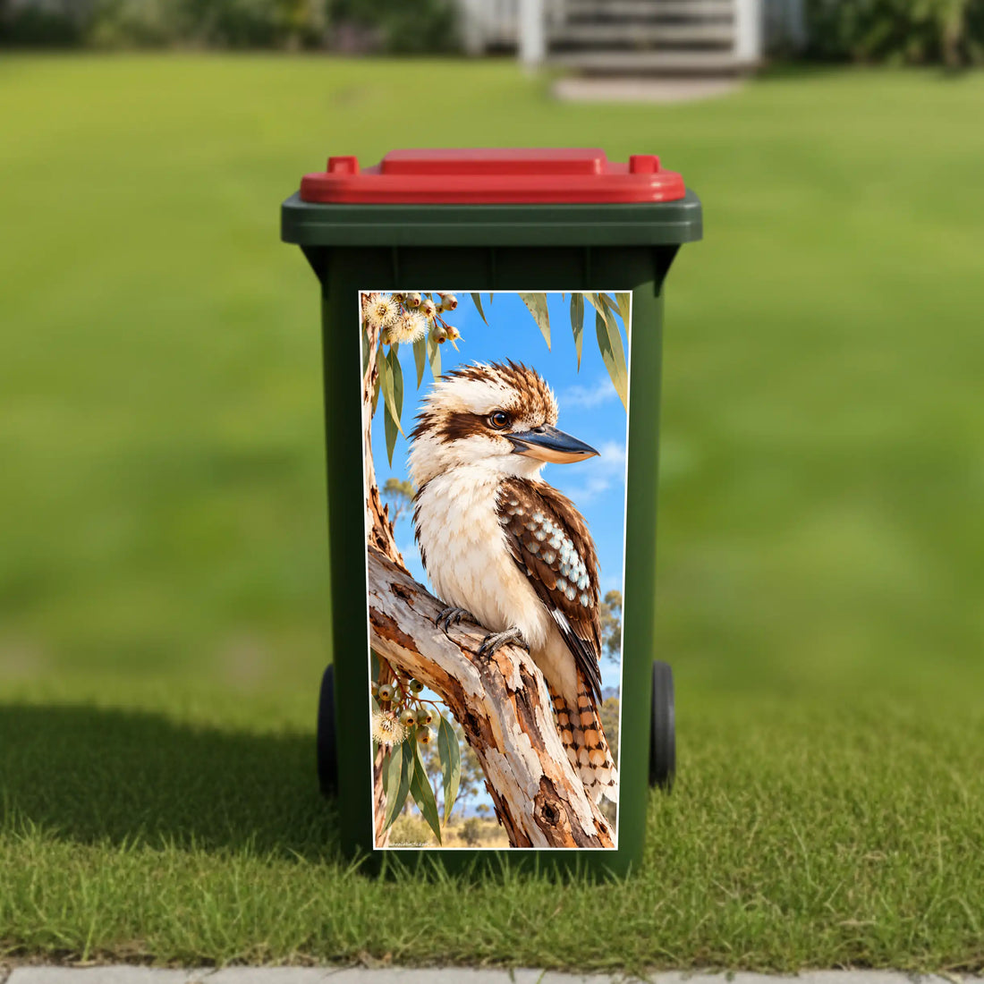 Kookaburra wheelie bin sticker
