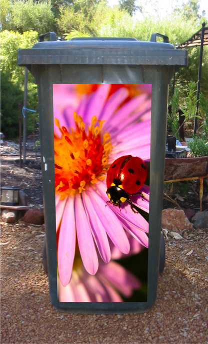 Ladybird wheelie bin sticker