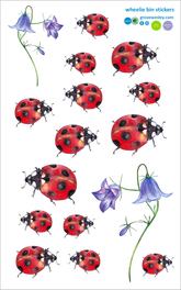 Ladybird stickers for wheelie bins