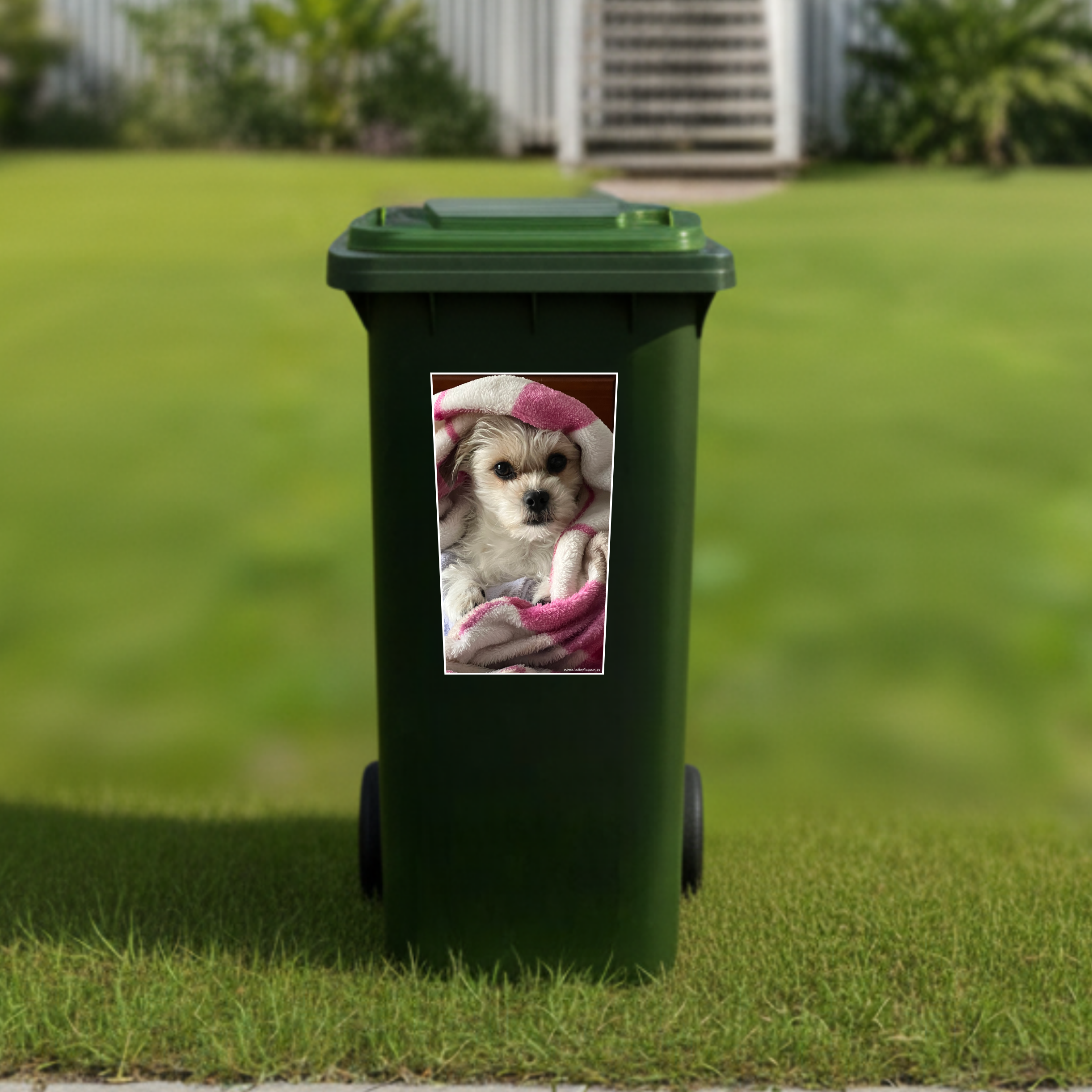 Shih Tzu wheelie bin sticker