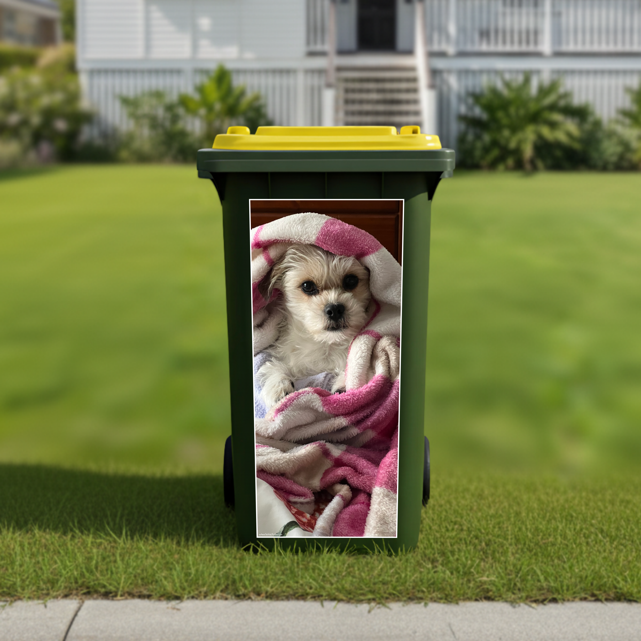 Shih Tzu wheelie bin sticker