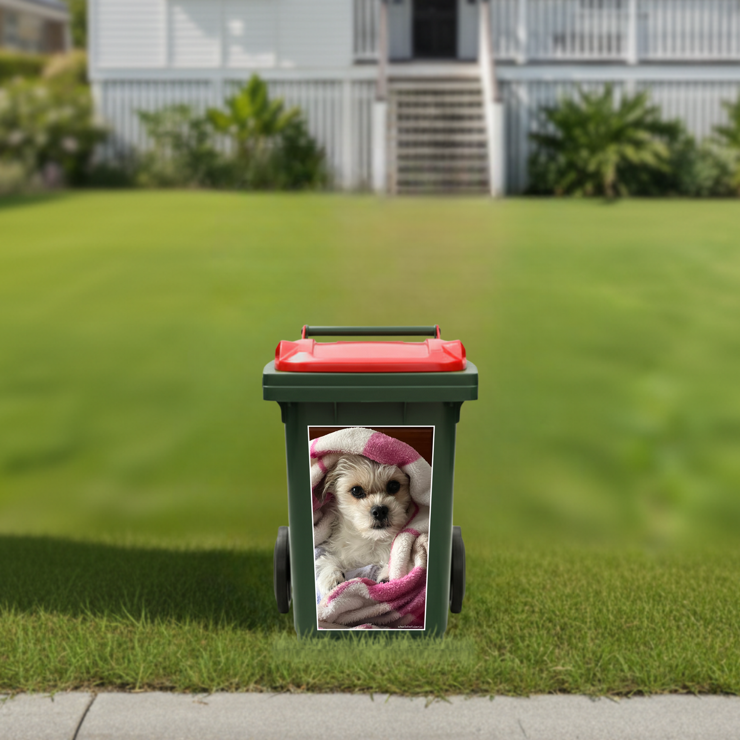 Shih Tzu wheelie bin sticker
