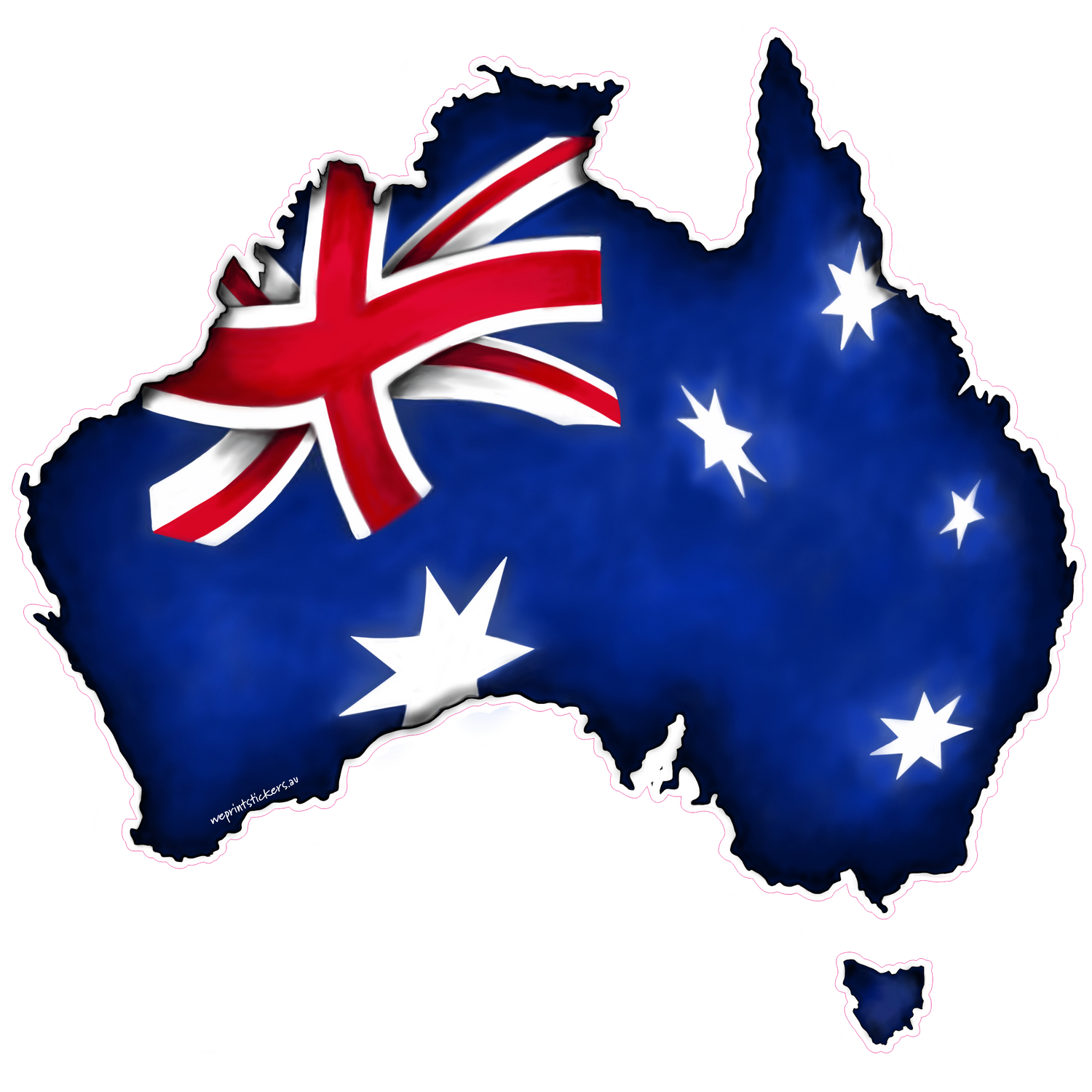 Australian map wheelie bin sticker