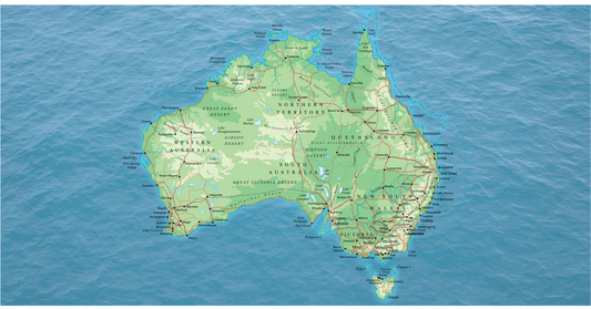 SPECIAL Aussie map ocean sticker