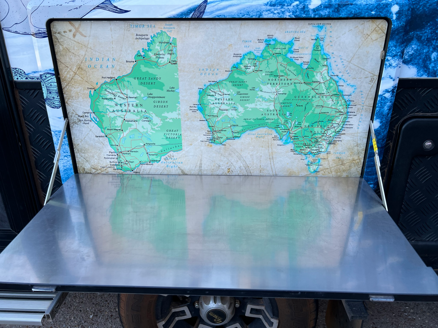 Map of Australia for the drop down shelf on your caravan