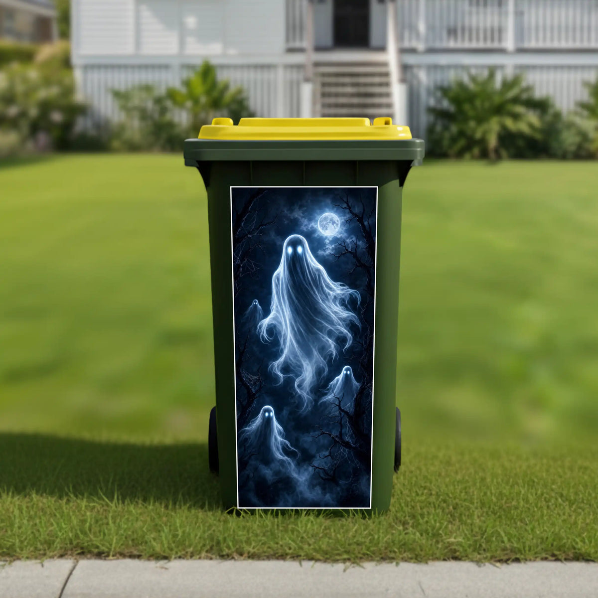 Midnight Ghost wheelie bin sticker