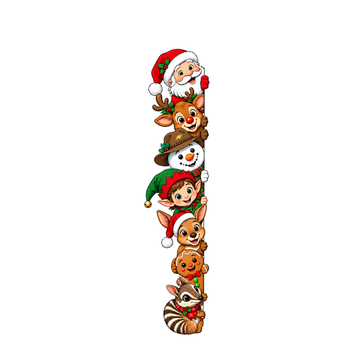 Christmas Peek-A-Boo Crew sticker