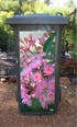 Pink flowering gum wheelie bin sticker