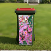 Pink Flower Gum wheelie bin stickers Australia featuring colourful Australian native blossom artwork