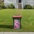 Pink Flower Gum wheelie bin stickers Australia featuring colourful Australian native blossom artwork