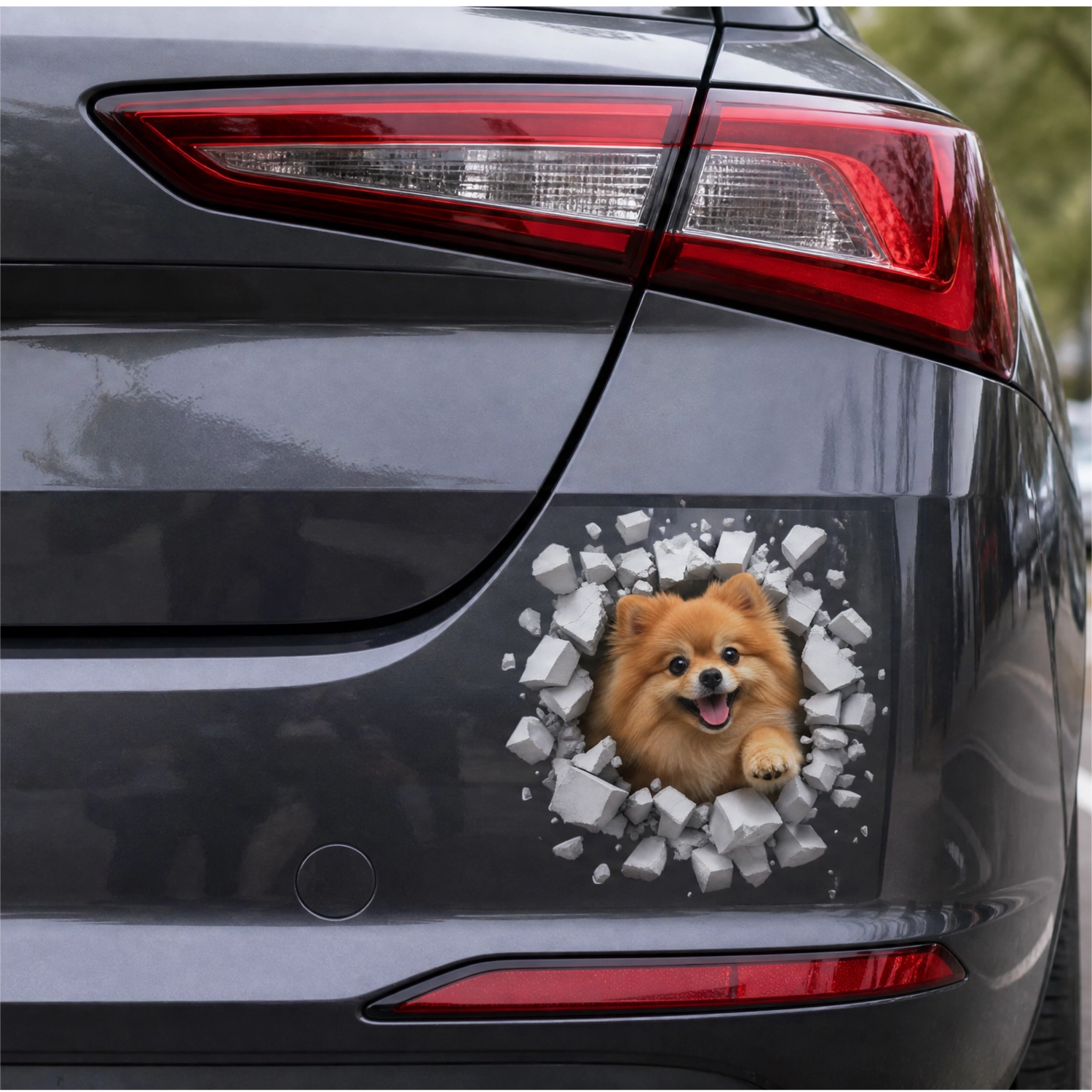 Pomeranian dog breakthrough sticker
