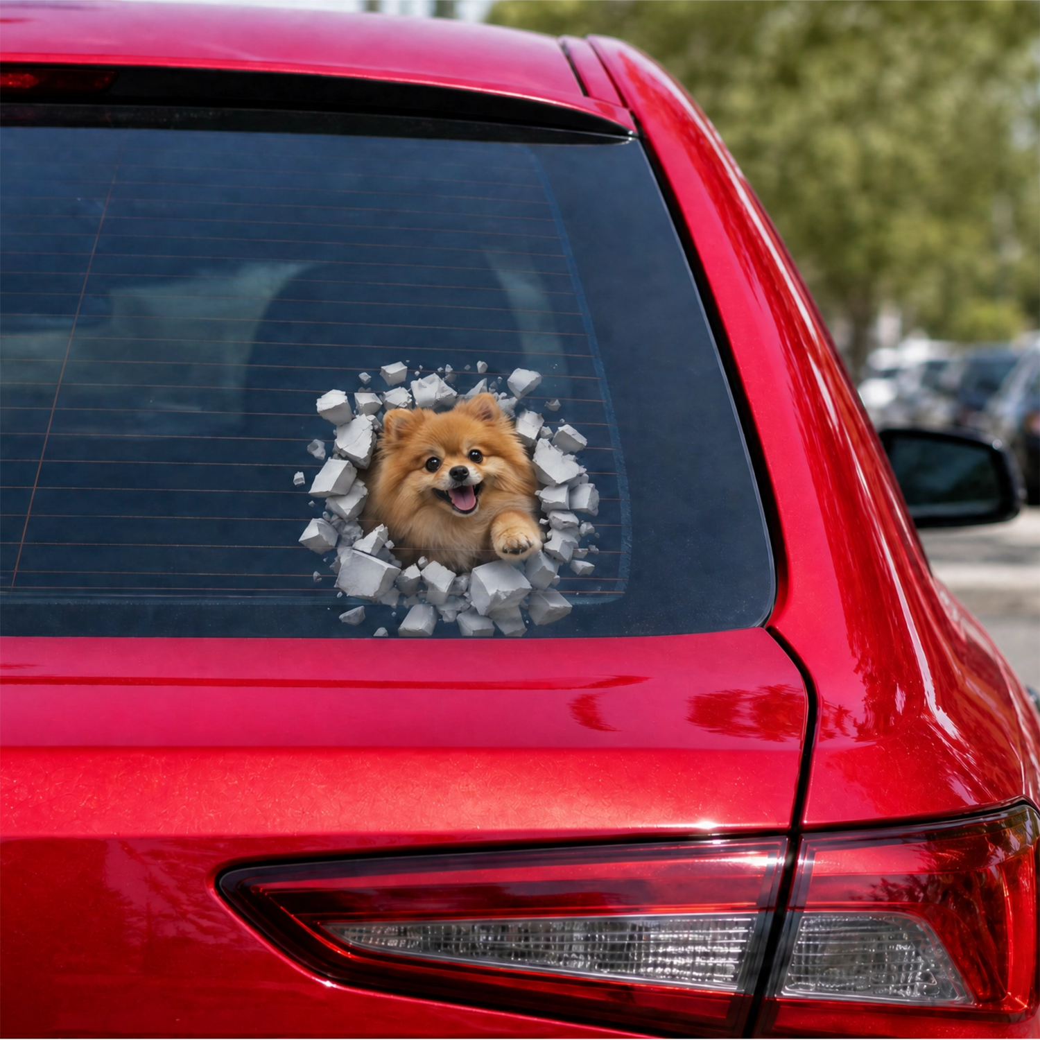 Pomeranian dog breakthrough sticker