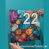 Mosaic house number garden panel