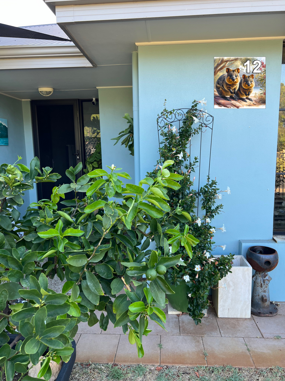Quokka house number panel