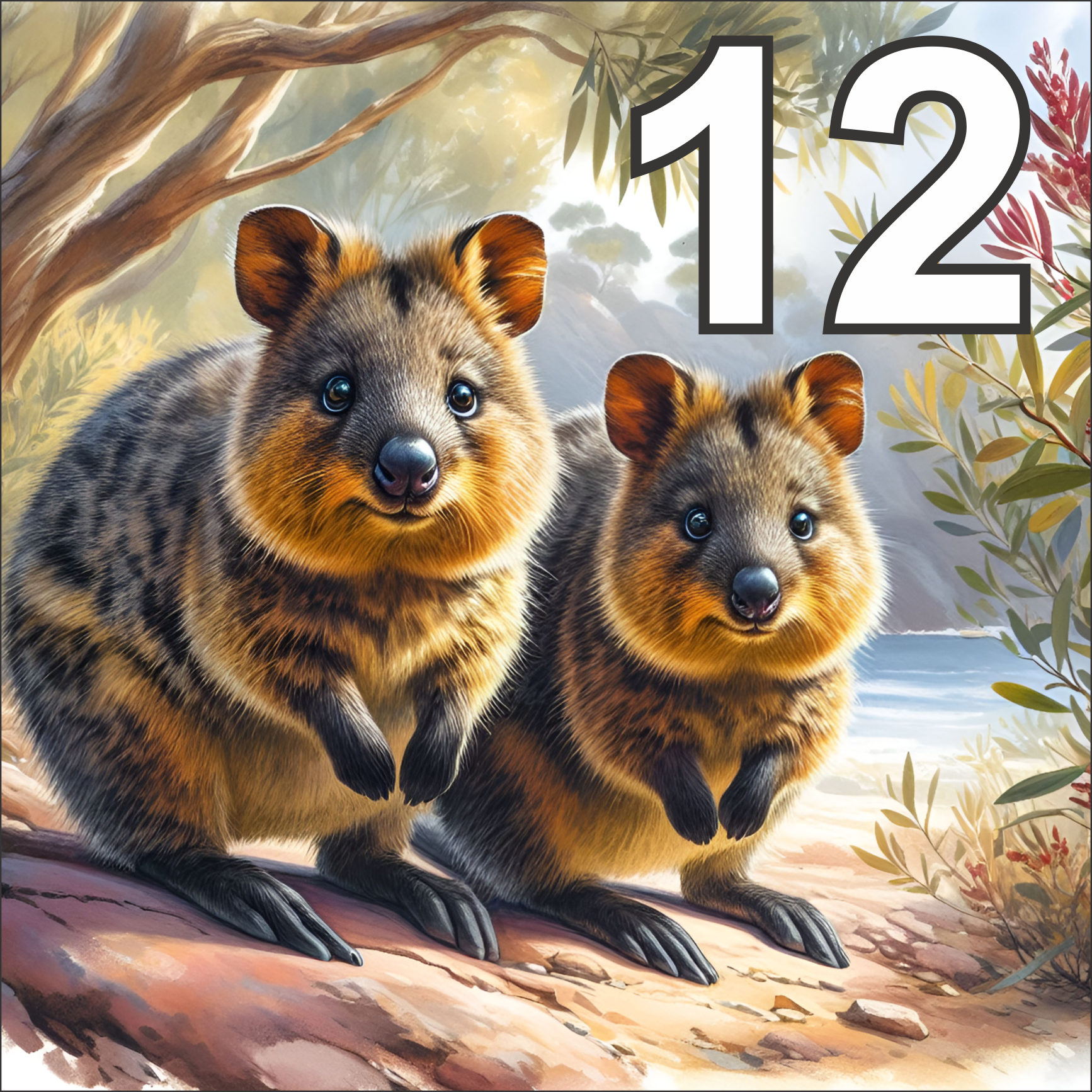 Quokka house number panel