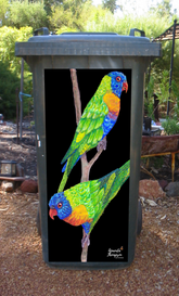 Rainbow nomads wheelie bin sticker