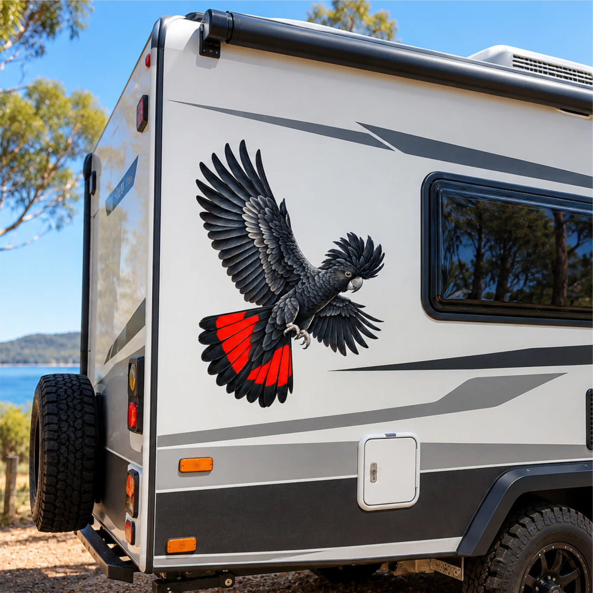 Right Sticker Design Country Storm Australia Map Sticker | Caravan Decal Australia