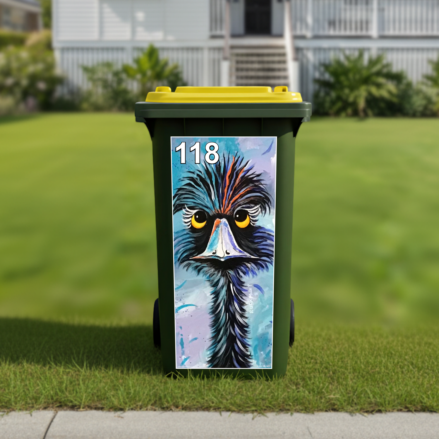 RU OK? wheelie bin sticker